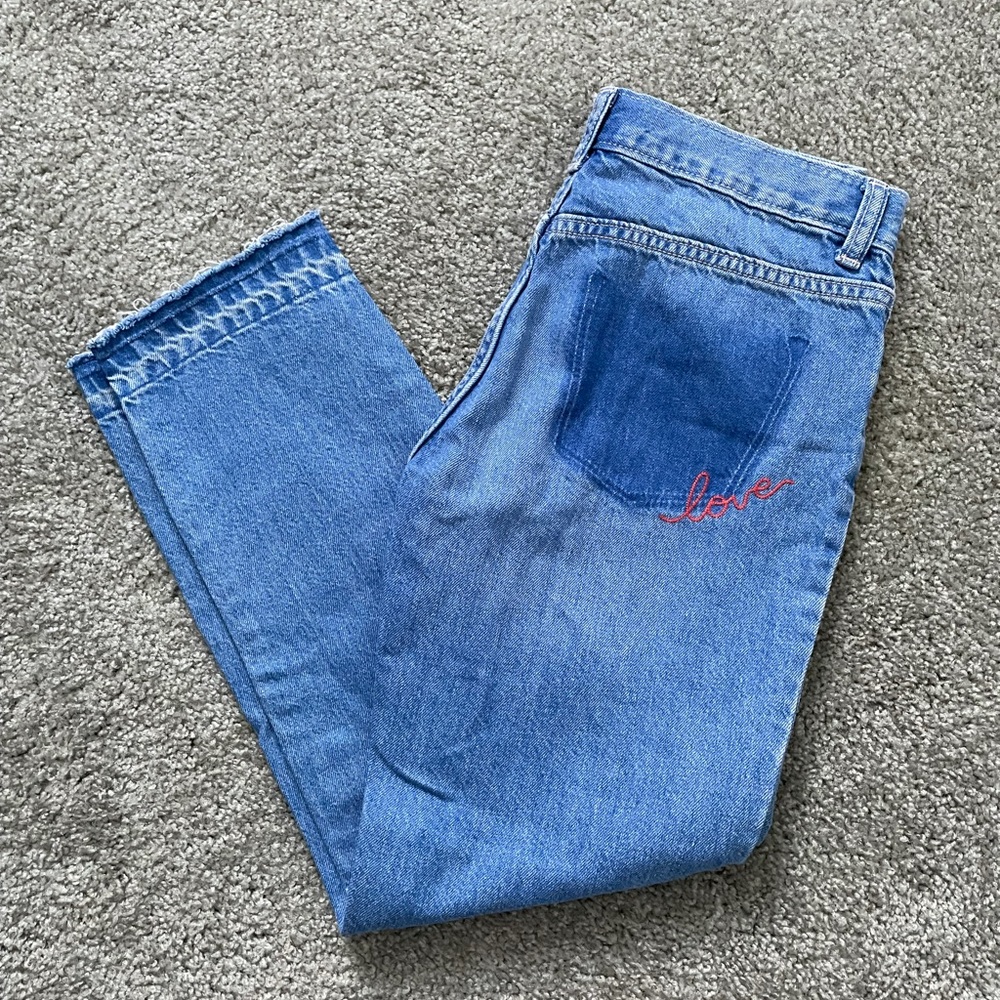Embroidered Boyfriend Jeans • Old Navy